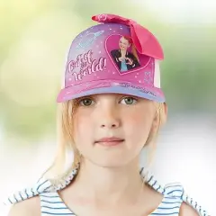 JoJo Siwa Little Girl&rsquo;s Baseball Hat for Ages 4-7- White