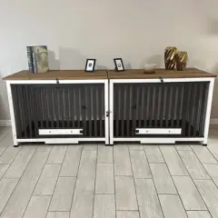 Aivituvin Large Indoor Wooden Dog Crate | Folding Design Dog House-AIR100-XL