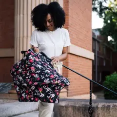 Milk Snob Nursing Cover/Baby Car Seat Canopy- Peony