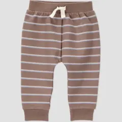 Carter's Just One You&reg; Baby Boys' 4pc Striped Top and Bottom Set - Blue/Brown