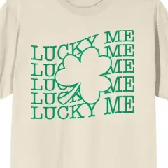 St. Patrick's Day Lucky Me Crew Neck Short Sleeve Women's Natural T-shirt