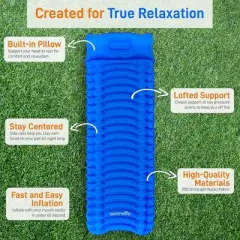 SereneLife Ultralight Sleeping Pad - Portable, Comfortable, and Tear-Resistant