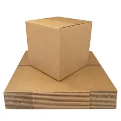 UOFFICE Pack of 10 Heavy Duty Corrugated Boxes 24"x24"x24" 275lb. Double Wall Shipping Boxes