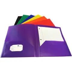 FOLDER SCHOOL SMART TWO-POCKET HEAVYWEIGHT POLY