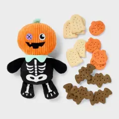 Halloween Pumpkin Flavor Spooky Plush Toy with Biscuits Dog Treats - Boots & Barkley&trade; 4.3oz