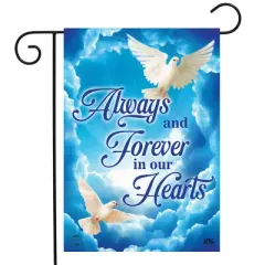 Briarwood Lane Spring Garden Flag 12x18 For Outdoor Always and Forever Doves Bereavement For Spring Garden Flag Flags For Outside