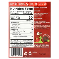Bob Snail, Fruit Rolls, Apple-Sour Cherry, 10 Pouches, 0.35 oz