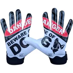 Battle Sports Beware of Dog Doom 1.0 Youth Football Receiver Gloves
