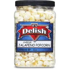 Jalapeno Popcorn by It's Delish, Bulk 6 Oz Jumbo Container (Jar)