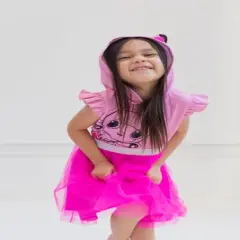 Dreamworks Gabby's Dollhouse Pandy Paws Girls Mesh Cosplay Tulle Dress Little Kid to Big Kid