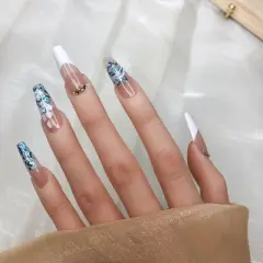 Vynxaria Blue Instant Glamour with Our Wearable Nails Size L