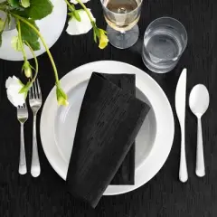 Elrene Continental Solid Texture Water and Stain Resistant Napkins, Set of 4 - 17" x 17" - Elrene Home Fashions