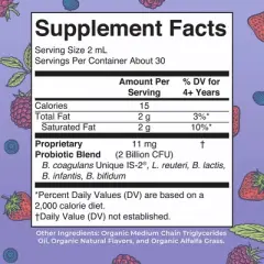 Organic Kids Liquid Probiotic (Very Berry, 2oz)
