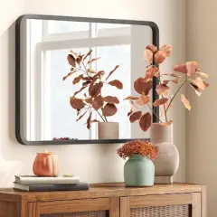 22" x 30" Rounded Corner Wood Wall Mirror - Threshold&trade;
