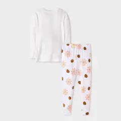 Toddler Boys' 2pc Bluey Long Sleeve Halloween Viscose Snug Fit Pajama Set - White