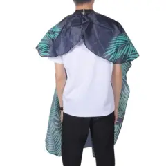 Unique Bargains Kid's Dinosaur Hair Cut Barber Cape Black Green 1 Pc