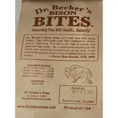 Dr. Becker's Bites - Bison Dog Treats 5 OZ