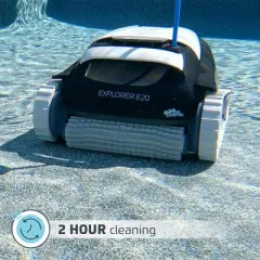 Dolphin Explorer E20 Robotic Pool Cleaner for In-Ground Swimming Pools up to 33 Feet Easy to Clean Top Load Large Filter Basket