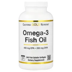California Gold Nutrition Omega-3 Fish Oil, Vivomega Triglyceride, 1,000 mg, 240 Fish Softgels