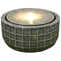 Design Toscano Stone Basket Bubbling Garden Fountain
