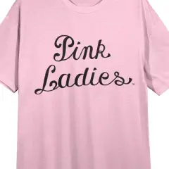 Grease Pink Ladies Logo Women's Pink Heather Night Shirt With Short Sleeves And Crew Neck