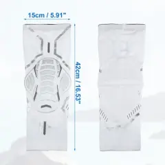 Unique Bargains 2pcs Compression Knee Braces EVA Padded Leg Sleeves Protector Nylon White Size S