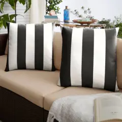 2pk Sorra Home Sunbrella Knife Edge Indoor Outdoor Throw Pillow Sets