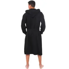 Mens Warm Sweatshirt Cotton Robe with Hood