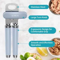 Ultrean Manual Can Opener Bottle Opener(Blue)