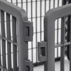 IRIS USA 4-8Panel 24/34"H Plastic Pet Playpen without Door