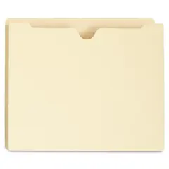 Universal Deluxe Manila File Jackets with Reinforced Tabs, Straight Tab, Letter Size, Manila, 50/Box