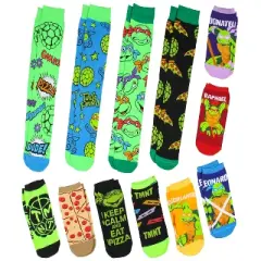 Teenage Mutant Ninja Turtles 12 Days of Socks Ankle and Crew Character Socks Multicoloured