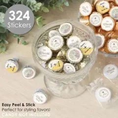 Big Dot of Happiness World Awaits - Travel Themed Party Small Round Candy Stickers - Party Favor Labels - 324 Count