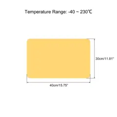 Unique Bargains Kitchen Dining Reusable Non-Stick Heat Resistant Silicone Baking Mats Yellow 1 Pc