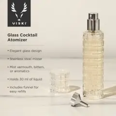 True Martini Atomizer Perfect for Vermouth or Bitters, Travel Spray Bottle, Travel Fragrance, DIY, Refillable Bar Sprayer, Stainless Steel, 30 ml.
