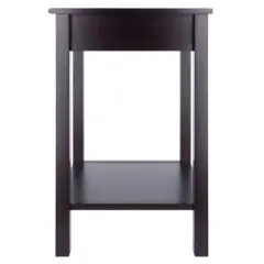 Liso End Table / Printer Table with Drawer and Shelf - Dark Espresso - Winsome
