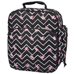 Bentology Lunch Box for Kids - Girls and Boys Insulated Lunchbox Bag Tote - Fits Bento Boxes - Flamingo