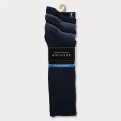 Signature Gold by GOLDTOE Men's Flatknit Crew Socks 5pk - Navy