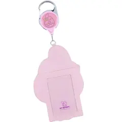Sanrio Hello Kitty and Friends Snack Shop My Melody Retractable Reel Lanyard ID Badge Holder Keychain Pink