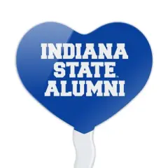 Indiana State University Alumni Heart Love Cupcake Picks Toppers Decoration Set of 6