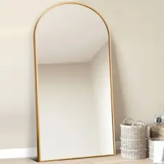 Rhea Arched Full Length Mirror 71"x31", Large Floor Mirror with Stand or Leaning Against Wall for Bedroom - The Pop Home