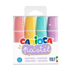CARIOCA Memolight Pastel Washable Highlighters, 4 Per Pack, 2 Packs