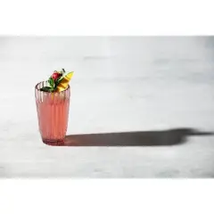 6pk 14.8oz Archie Iced Beverage Glasses Pink - Fortessa Tableware Solutions: Ribbed Drinkware, Dishwasher-Safe Tumblers