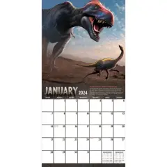 TF Publishing 2024 Wall Calendar 12"x12" Dinosaurs