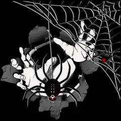 Women's Design By Humans Halloween theme T-shirt.Spider web By bambino Racerback Tank Top