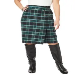 Jessica London Women&rsquo;s Plus Size Wool-Blend Short Skirt