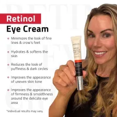 YEOUTH Retinol Eye Cream with Hyaluronic Acid and Tripeptides &ndash; 0.5 oz