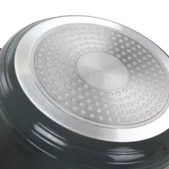 Oster 2.5 Quart Nonstick Aluminum Saucepan with Lid in Gray