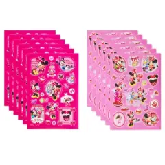 Minnie Mouse 240ct Boxed Stickers: Disney Kids & Toddler Stickers, Birthday Theme, 12 Sheets, All Ages
