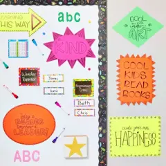 Juvale 18 Piece Neon Poster Board Cutouts, 6 Starburst Shaped Signs for School Projects, Decorating Supplies, Sales, 11 x 14 In